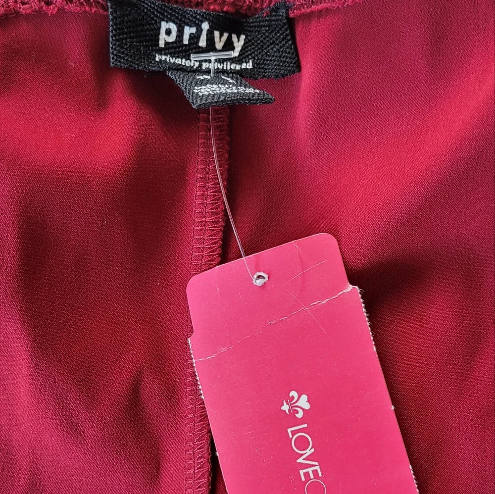 Privy Burgandy corsette Mini dress Size Large